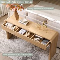 Table console élégante à 3 tiroirs avec des bords courbes lisses pour la décoration de la maison