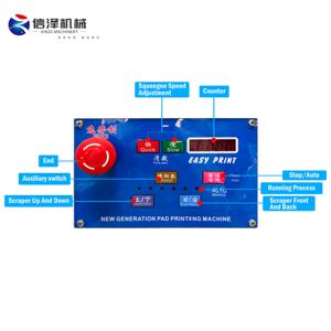 Sistema de cilindro de accionamiento neumático de alta calidad, 2 cabezales de impresión, máquina de impresión de almohadilla de 2 colores para bolígrafos, impresora de tampones de juguetes de plástico - Product Image 3