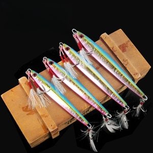 Vendite calde 80g 100g 120g 150g 200g Metal <span class=keywords><strong>Jig</strong></span> Fishing Lure Jigging esche artificiali <span class=keywords><strong>Jig</strong></span> piombo pesce luminoso esche dure - Product Image 5