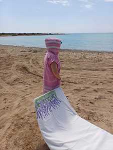 New Turkish Cotton <b>Poncho</b> Hooded Colorful Virgo Model Quick Drying Water Absorbent Washable Standard Good Quality Beach Pool Spa - Product Image 5