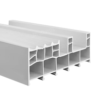 Profils de cadre de fenêtre en plastique écologiques personnalisés, design moderne, garantie 5 ans, fentes de glissière PVC/UPVC pour porte/fenêtre