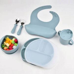 Babero de silicona de grado alimenticio suave sin BPA, modelo nuevo 2026, para bebé, con tazón a juego de caracol, venta al por mayor - Product Image 3