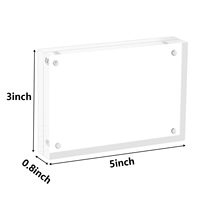 Présentoir de table en acrylique double face de 10 mm d'épaisseur, écologique, pour affiches, facile à assembler, design moderne pour