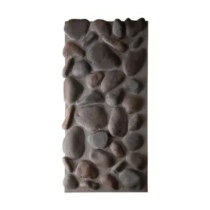 outdoor indoor polyurethane artificial pebbles PU artificial pebbles stone veneer pu stone wall panel