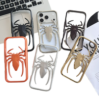 Coque de téléphone en TPU souple 3D électroplaqué, respirante, avec dissipation thermique creuse, motif araignée, pour Air 16 15 14 13 12 17Pro Max