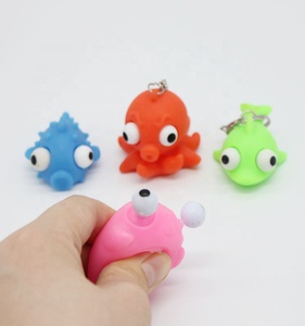 ของเล่นบีบสัตว์ทะเล PVC ขนาด 50 มม. ตาโปนออกได้ บรรจุในแคปซูล พวงกุญแจ ของเล่นคลายเครียดสำหรับเด็กอายุ 5 ถึง 7 ปี - Product Image 3