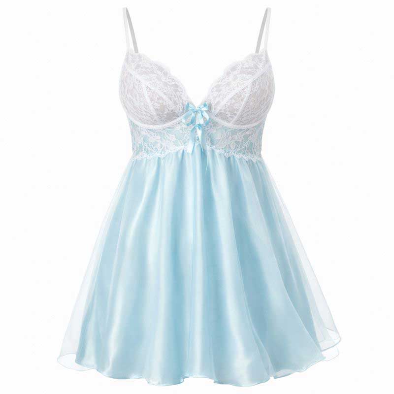 chinese dress ladies Valentine Lacey Babydoll in Brunnera Blue by Oh La La Cheri – My Bare  Essentials main image 0