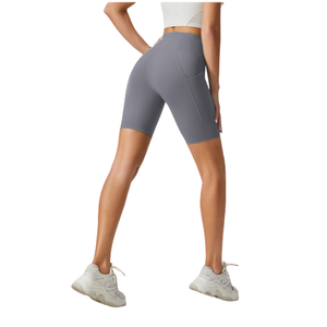 Pantalones de Fitness Ajustados de Cintura Alta para <span class=keywords><strong>Mujer</strong></span> al por Mayor, Shorts de Correr con Efecto Levanta Glúteos, Leggings de Yoga - Product Image 6