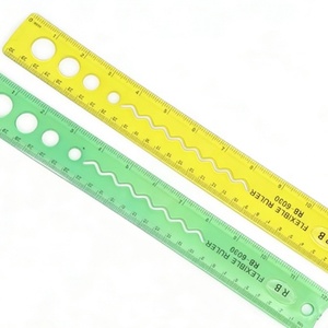 Regla de Escala Centimétrica Flexible de Plástico Transparente Multicolor de 8 Pulgadas/20 cm y 12 Pulgadas/30 cm, Papelería Escolar Barata al por Mayor - Product Image 2
