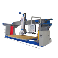 Machine de découpe de pierre CNC automatique tout-en-un 5 axes Hualong avec commande italienne ESA, moteur de 26,4 kW et système d'engrenages motorisé pour