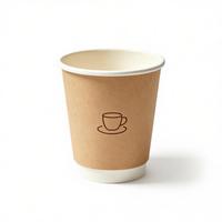 Gobelet en papier à double paroi personnalisé, écologique, imperméable, jetable, recyclable, pour café et thé chaud