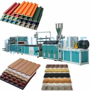 Waterproof Antiflaming PVC Bamboo Wood Fiber Interior 3D Wall Panel Extrusion Production Line