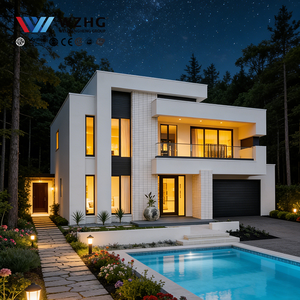 Villa Prefabricada de Acero Ligero de 2 Pisos, Resistente a Terremotos, para Viviendas Pequeñas y Edificios de Oficinas, Diseño Moderno, Venta al Por Mayor, Cumple con IRC - Product Image 1