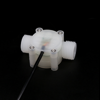 Capteur de débit à effet Hall ZQ-01 G1/2'' en PVDF, prix usine, vente chaude, DC3.5-24V, pour liquides chimiques et eau