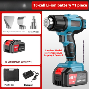 <span class=keywords><strong>Pistola</strong></span> de <span class=keywords><strong>Calor</strong></span> Eléctrica Industrial de 21V con Batería de Litio, Temperatura Ajustable, Inalámbrica, para Envoltura Termoencogible y Soldadura - Product Image 2