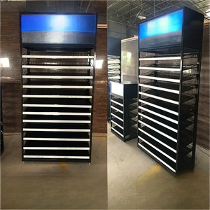 Tùy chỉnh sàn sơn móng tay giá Led Kim loại son môi hiển thị đứng với kệ có thể điều chỉnh - Product Image 1