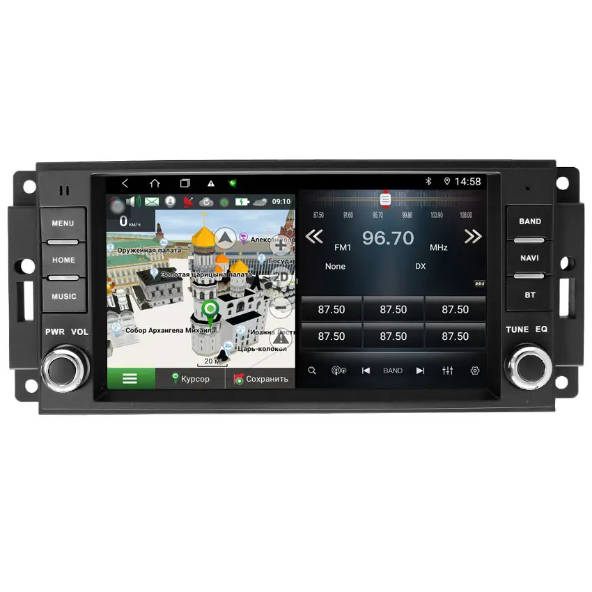 DSP CarPlay AUTO Android Radio de coche estéreo Multimedia navegación GPS para Jeep Compass Commander Grand Cherokee Wrangler Liberty