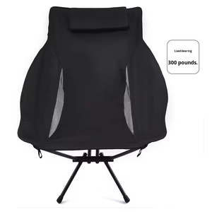 Chaise de camping et de loisirs pliante d'extérieur à dossier haut en alliage d'aluminium, légère et portable, pour la pêche et la plage - Product Image 3