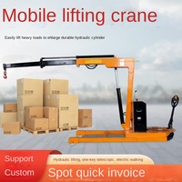 Nouvelle Offre Spéciale : Mini Grue de Sol Électrique Hydraulique 0,5T, Rotative et Portable pour Atelier