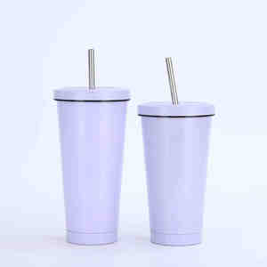 High aesthetic solid color office and business straw <b>cup</b> - Product Image 2