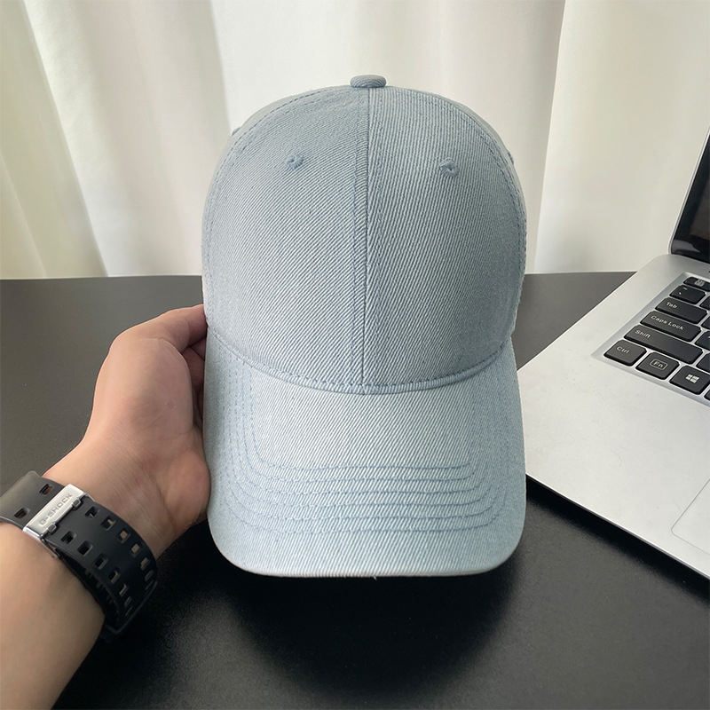 Cappellino da baseball in denim lavato azzurro 992