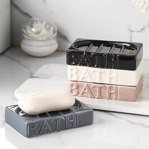 Wholesale Eco Friendly Hotel Elegant Marble Bathroom Shower <strong>Soap</strong> bar Holder Tray Bathtub Mini <strong>Ceramic</strong> <strong>Soap</strong> <strong>Dish</strong> - Product Image 3
