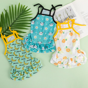Wholesale Pet <b>Clothes</b> Summer Dog Slip Dress Cute Print Pattern <b>for</b> Small Dogs <b>Cats</b> - Product Image 2