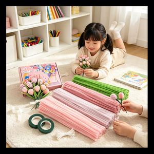 ลวดเชนิลล์ DIY สำหรับทำของประดิษฐ์ ของเล่นเสริมพัฒนาการ งานฝีมือ วัสดุศิลปะ - Product Image 5