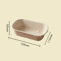 Boîte à lunch en papier recyclé pour la restauration rapide, conteneur en pulpe biodégradable, boîte à hamburger avec laminage mat et gaufrage pour les nouilles