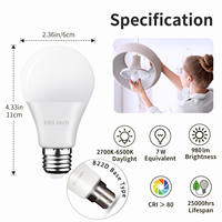 Ampoule LED 5000K SMD à base B22 approuvée CE RoHS en stock AU pour une utilisation en hôtel avec garantie de 3 ans