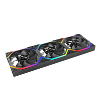 Ventilador de PC Jungle Leopard de 120mm ARGB para Gabinete, Material Plástico para Disipador de Calor, Rodamiento Fluido, 68.5CFM, 4 Pines PWM, Negro y Blanco