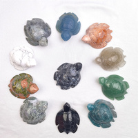 B2B/B2C vérifié manuel sculpture cristal poli Antique rose Agate Multi matériel tortue sculpture artisanat pour Souvenir