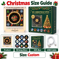 Lecteur de musique CD NFC de Noël en gros avec disques vinyles magnétiques, coffret cadeau souvenir pour les fêtes, mariages, anniversaires, ensemble de souvenirs