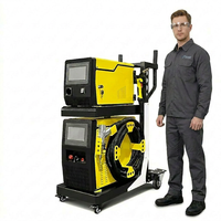 Machine de soudage laser à fibre refroidie par air 1500W 2000W 5-en-1 pour le soudage de métaux, aciers et batteries, stock UE