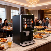 Machine à café automatique de table à 3 cartouches, professionnelle, du grain à la tasse, brassage rapide, SDK ouvert, API, paiement multi-devises