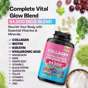 Cápsulas <span class=keywords><strong>de</strong></span> Colágeno con Vitamina C y <span class=keywords><strong>Beneficios</strong></span> Antioxidantes para la Piel Radiante y el Crecimiento del Cabello en Mujeres Adultas - Product Image 3