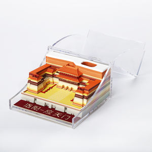 Logo personnalisé 3D bureau <span class=keywords><strong>calendrier</strong></span> et bâtiment bloc-notes signet ensemble nouveau papier papeterie cadeau pour anniversaire bloc-notes Souvenir - Product Image 1