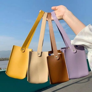 Funda portátil popular de cuero PU taiwanés para tazas de té con leche, funda para tazas de café para viajes al aire libre, funda térmica portátil para té con leche - Product Image 2