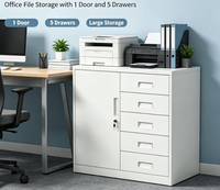 Armoire de rangement en acier verrouillable avec serrure à combinaison, porte sécurisée, plusieurs tiroirs - Design moderne, écologique, pour salon, chambre, classement