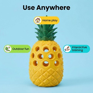 Juguete para Perros de Diseño Personalizado para Masticadores Agresivos, Razas Grandes, Piña de Goma Indestructible para Limpiar los Dientes (Gigante) - Product Image 2