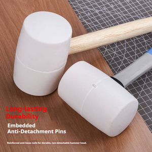 Fast Delivery Industrial Hardware Wooden Handle White Rubber Hammer <b>House</b> Floor Install <b>Tools</b> / Customized Hammer <b>Tools</b> Kumivasa - Product Image 5