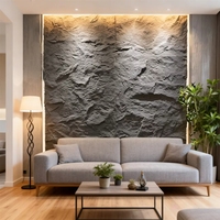 Échantillon Gratuit - Panneaux Muraux en Pierre Artificielle PU Imperméables au Design Moderne et Populaire pour Intérieur/Extérieur, Salle de Sport, Chambre, Entrepôt