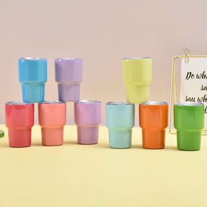 Vaso Térmico Mini de Acero Inoxidable de Doble Pared al por Mayor de 2oz y 3oz con Tapa y Popote, Vaso para Chupitos, Taza - Product Image 3