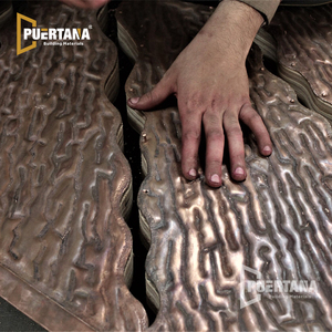 <span class=keywords><strong>Porte</strong></span> <span class=keywords><strong>d</strong></span>'<span class=keywords><strong>entrée</strong></span> <span class=keywords><strong>blindée</strong></span> en aluminium moulé avec design en cuivre, modèle Dine Type - Product Image 3