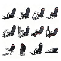 Cockpit de simulateur de course gaming robuste à réglage complet pour volant Direct Drive, idéal pour le jeu à domicile et l'utilisation commerciale