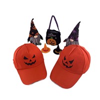 Nueva Gorra de Béisbol de PVC con LED para Halloween, 6 Paneles, Semi-Artificial, para Adultos, Diseño de Calabaza, Divertida, Creativa, Naranja, Unisex, con Protección Solar