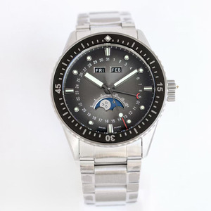 Reloj de Hombre Mecánico Automático de Lujo con Correa de Acero Inoxidable, Diseño Exclusivo, Fase Lunar, <span class=keywords><strong>Calendario</strong></span> Completo - Product Image 1