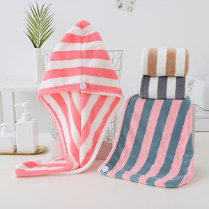 Gorro de secado de cabello Jin Ao de 25x68 cm, de coral polar absorbente, de secado rápido, con capucha, para mujeres y hombres - Product Image 1