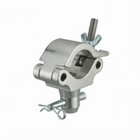 Lot de pinces pour structure de scène (capacité 300 kg) – Pince de fixation pour structure en aluminium 48-51 mm, argent/noir, connecteur pour éclairage de scène et affichage