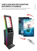 Kios Swalayan Layar Sentuh All-in-One 27 Inci dengan Pemindai Sidik Jari, Sistem Windows PC, dan Lampu LED Strip untuk Check In/Out